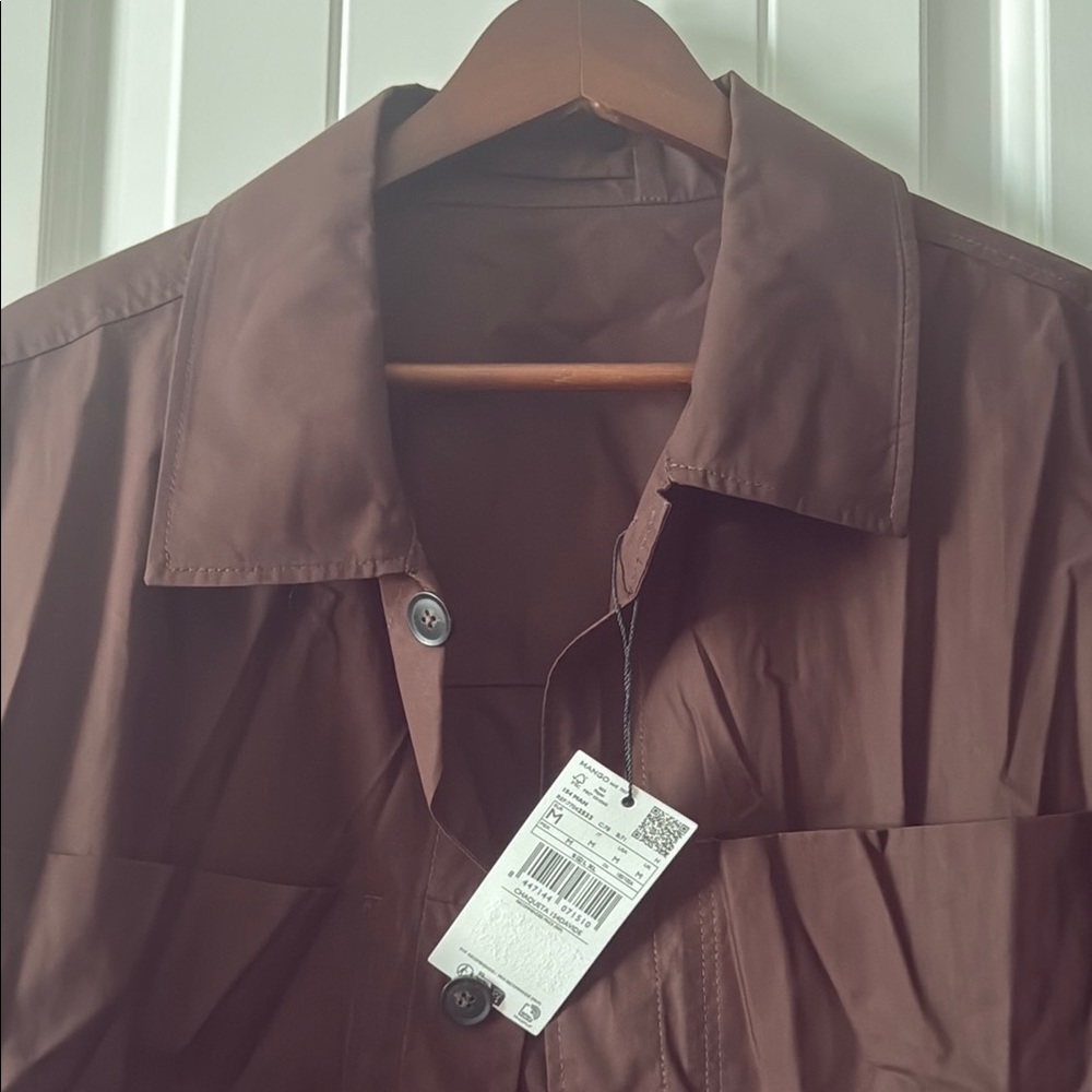 Mango Brown Lightweight Shirt Jacket